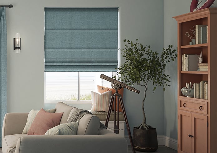 Jakarta, Cerulean - Motorised Roman Blind - Image 3